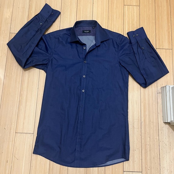 Sand Copenhagen Size 15/38 Mens Navy Button-Down Dress Shirt Slim Fit Very Nice - Picture 1 of 6
